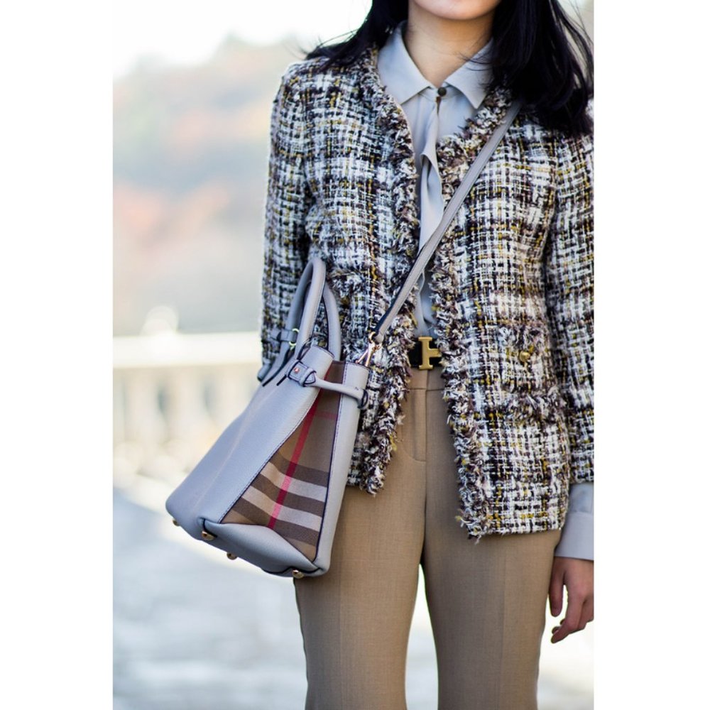 NWT Karl Lagerfeld Paris Tweed Blazer Jacket - 2 - Picture 11 of 13